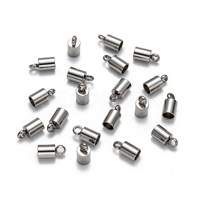 Tarnish Resistant 304 Stainless Steel Cord Ends X-STAS-M242-12-1