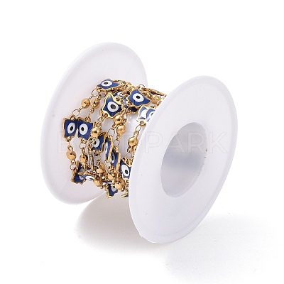 Ion Plating(IP) Enamel Butterfly with Evil Eye Link Chains CHS-G020-01G-03-1