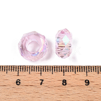 Transparent Glass European Beads GPDL-N005-D14mm-A02-1