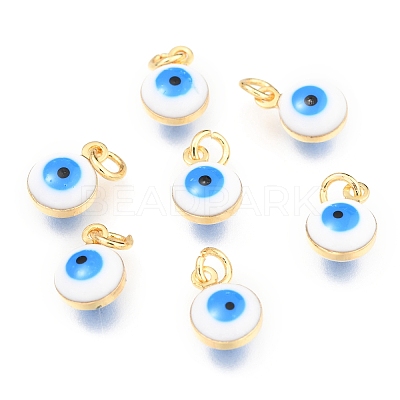 Brass Enamel Beads X-KK-B024-02G-I-1