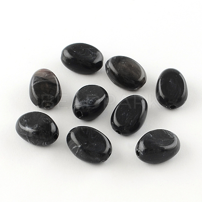 Oval Imitation Gemstone Acrylic Beads OACR-R052-01-1