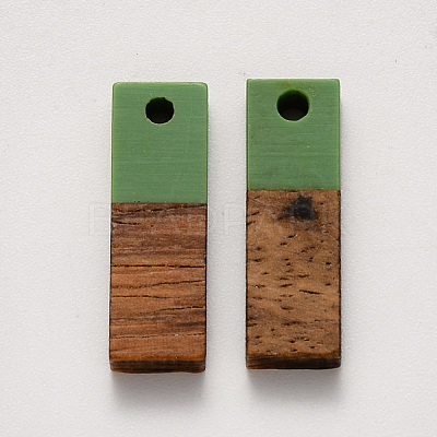 Resin & Walnut Wood Pendants RESI-S358-B-79O-1