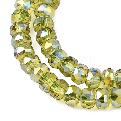 Electroplate Glass Beads Strands GLAA-Q105-03-02-1