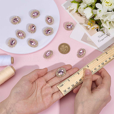 15Pcs 1-Hole Zinc Alloy Shank Buttons BUTT-MA0001-13B-1