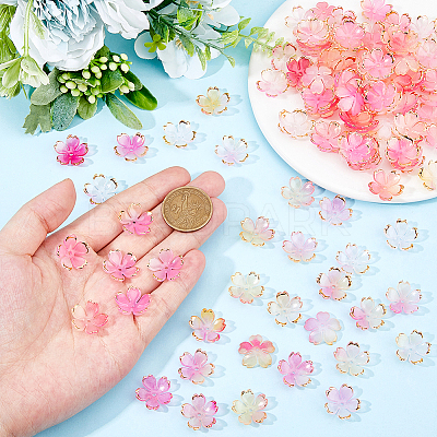 150Pcs Acrylic Bead Caps OACR-DC0001-31A-1