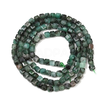 Natural Emerald Beads Strands G-B175-C04-3x3mm-1