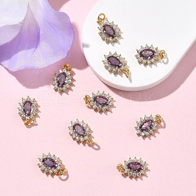 SHEGRACE Brass Micro Pave Cubic Zirconia Pendants XGRQ2O119-446E-G-1