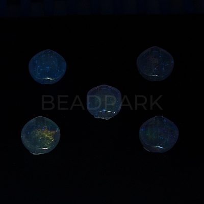 UV Plating Luminous Transparent Acrylic Beads OACR-P010-05A-1