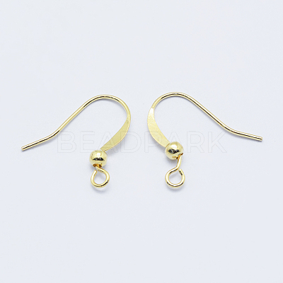 Long-Lasting Plated Brass French Earring Hooks KK-K204-137G-NF-1
