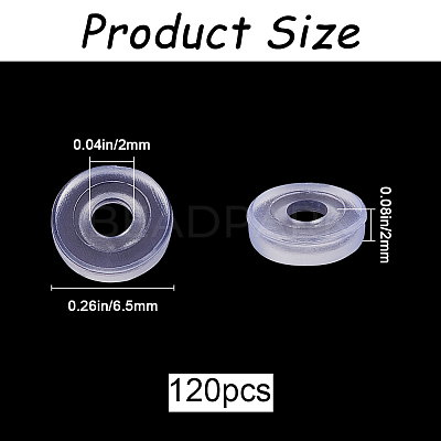 120Pcs Silicone Clip on Earring Pads FIND-SP0001-02-1