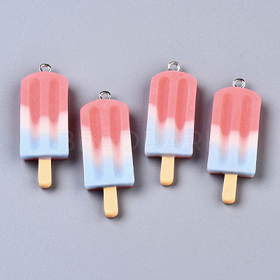 Rainbow Resin Pendants X-CRES-S359-30C-1
