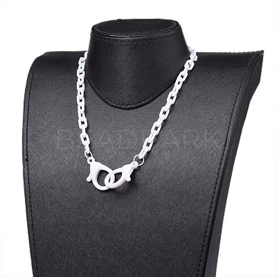 Personalized ABS Plastic Cable Chain Necklaces NJEW-JN02849-07-1