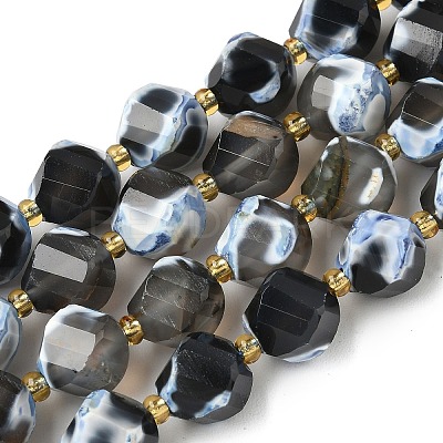 Natural Fire Crackle Agate Beads Strands G-U023-A16-01-1