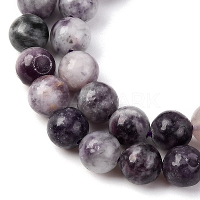 Natural Lepidolite Beads Strands X-G-G284-A02-8mm-1