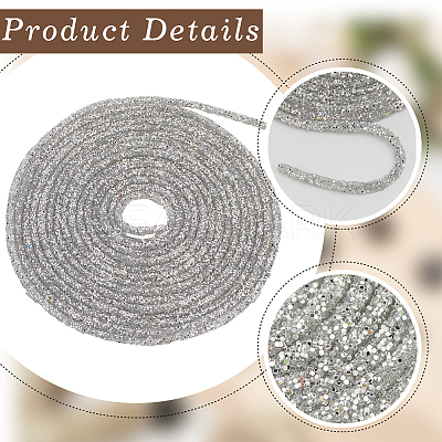 5 Yards Hollow PVC Tubular Synthetic Rubber Cord DIY-WH20002-646-1