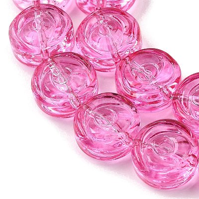 Baking Paint Transparent Glass Beads Strands GL-CBA2ED2-04I-1