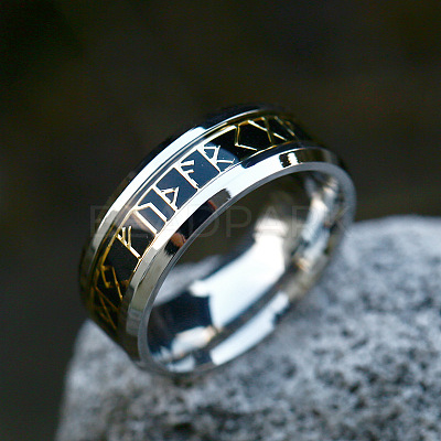316L Surgical Stainless Steel Words Finger Rings FIND-PW0020-12A-P-1