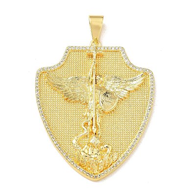Religion Brass Micro Pave Clear Cubic Zirconia Big Pendants KK-A303-10D-G-1