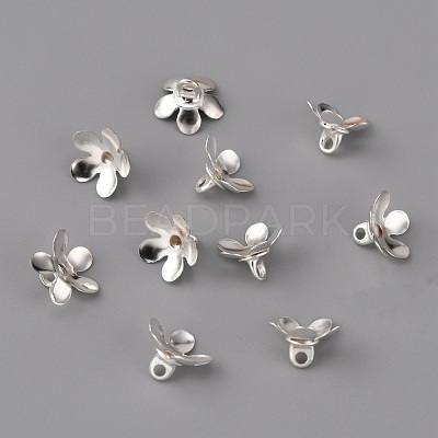 Brass Bead Cap Pendant Bails KK-WH0044-54S-1