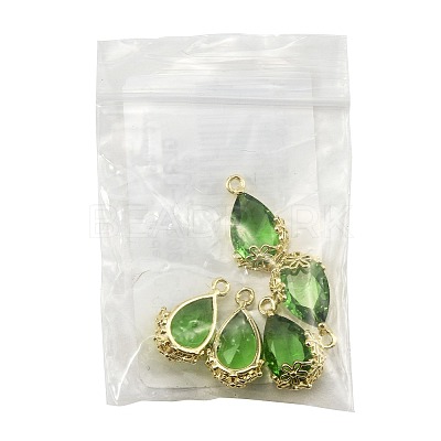 Transparent Glass Pendants GLAA-FZ0001-02G-1