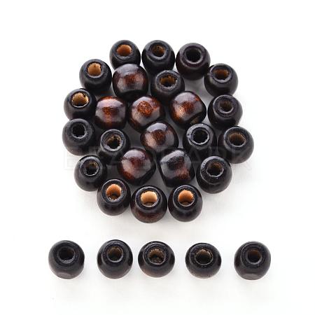 Coconut Brown Barrel Natural Wood Beads X-WOOD-S030-08-LF-1