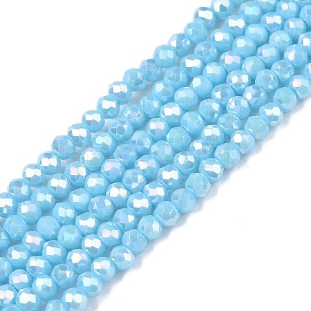 Electroplate Glass Beads Strands LS-EGLA-A044-P1mm-B08-1