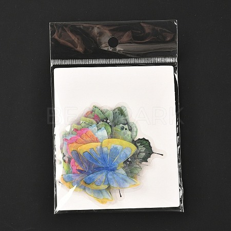 40Pcs 20 Styles PET Adhesive Waterproof Stickers Set LS-DIY-K032-50B-1