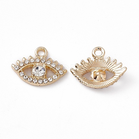 Alloy Rhinestone Pendants PALLOY-P287-06G-01-1