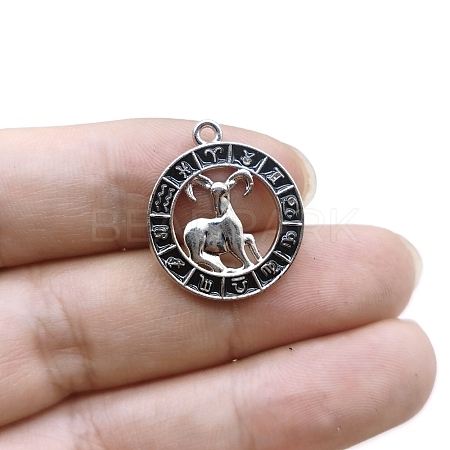 Constellation Themes Alloy Rhinestone Pendants PW-WG6B97D-09-1
