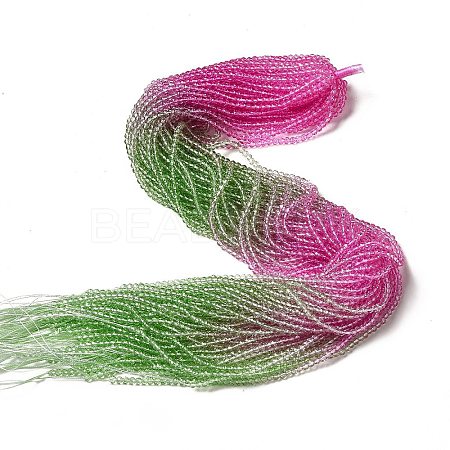 Transparent Gradient Color Glass Beads Strands X1-GLAA-H021-01B-01-1
