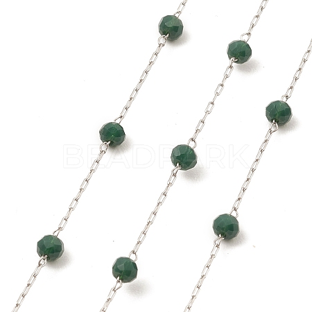 Glass Round Beaded Chains CHS-B003-04F-1