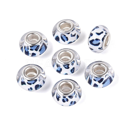 Opaque Resin European Beads RESI-N044-03S-04-1