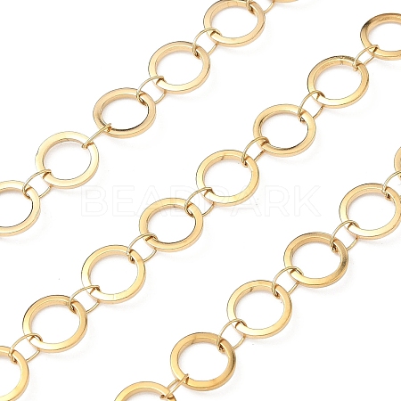 304 Stainless Steel Ring Link Chains CHS-G044-05G-05-1