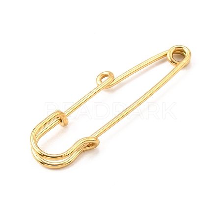 Ion Plating(IP) 304 Stainless Steel Safety Pins Brooch Findings STAS-K252-05A-G-01-1