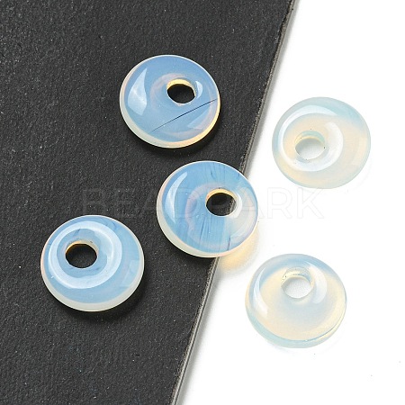 Opalite Donut/Pi Disc Charms G-G142-02V-1