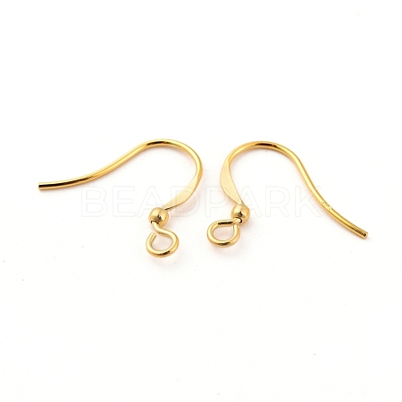 Real 18K Gold Plated Sterling Silver Earring Hooks STER-K015-H124-G-1