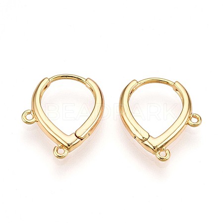 Brass Hoop Earring Finding KK-N261-64G-1