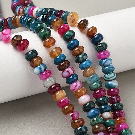 Natural Banded Agate Beads Strands G-F790-I01-01Q-1