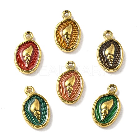 304 Stainless Steel Enamel Pendants STAS-D369-22G-1