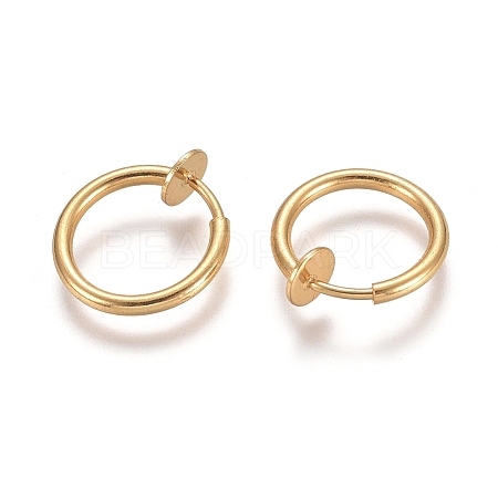 Brass Clip-on Earring Findings KK-C235-33G-1