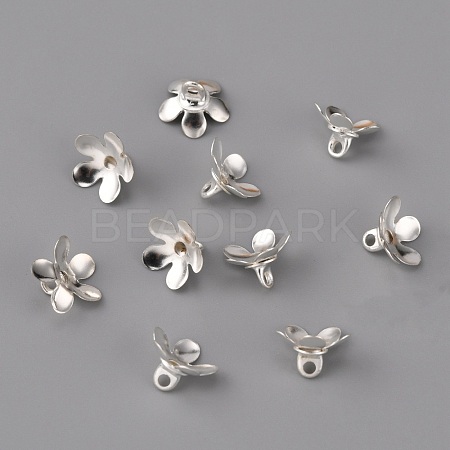 Brass Bead Cap Pendant Bails KK-WH0044-54S-1