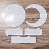 Moon Shape Floating Shelf DIY Silicone Molds Kit DIY-G093-02B-2