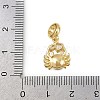 Brass Pave Clear Cubic Zirconia and Imitation Pearl European Dangle Charms KK-C114-15G-3