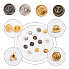 CHGCRAFT 120Pcs 4 Colors Mini Alloy Shank Buttons FIND-CA0007-49-4