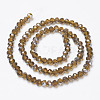 Electroplate Transparent Glass Beads Strands EGLA-A034-T4mm-E16-2