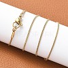 Ion Plating(IP) 304 Stainless Steel Snake Chains Necklaces STAS-F094-23G-2