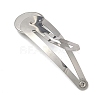 304 Stainless Steel Snap Hair Clip Finding STAS-B126-01B-P-2