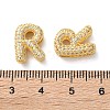Rack Plating Brass Micro Pave Cubic Zirconia Slide Charms LS-KK-C084-34G-R-3