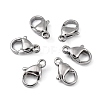 Tarnish Resistant Polished 316 Surgical Stainless Steel Lobster Claw Clasps X-STAS-R072-11A-5