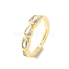 Adjustable Brass Micro Pave Cubic Zirconia Finger Rings for Women RJEW-K264-03G-4